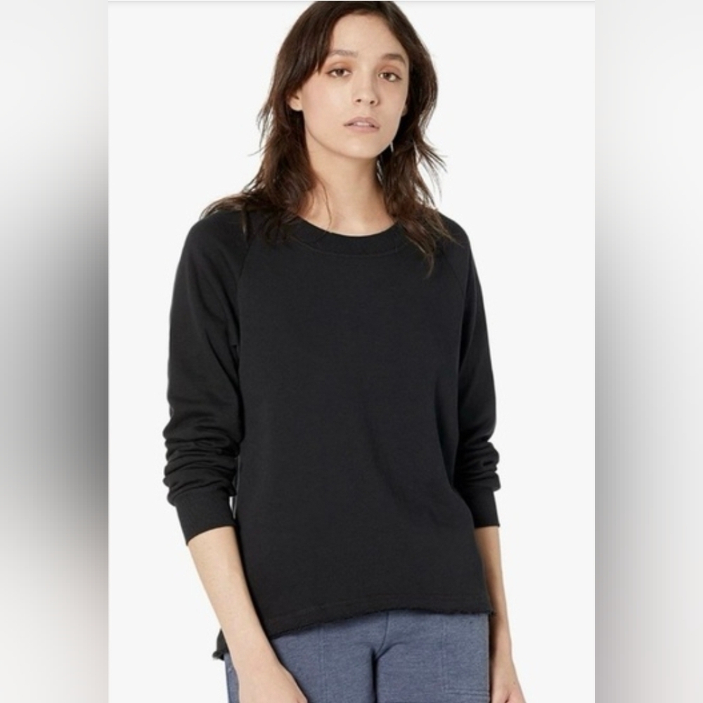 Alternative Apparel Lazy Day Black Burnout French Terry Pullover Size Medium NWT